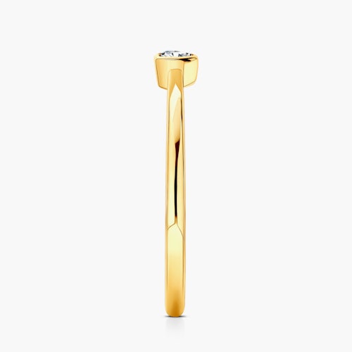 Pierścionek zaręczynowy Pure: złoty, diament w szlifie serce